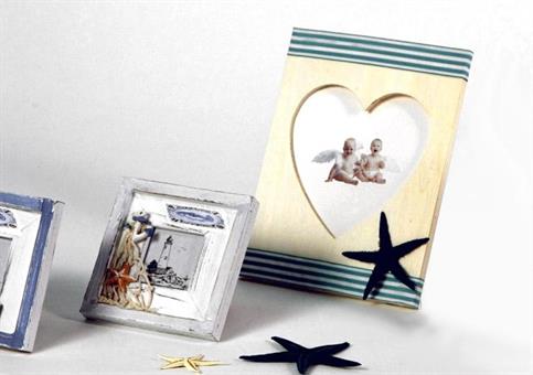 PORTA-FOTO di BALSA CUORE - Cm.16x21x1