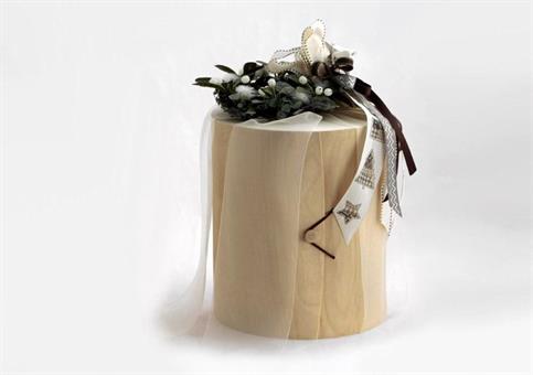 CILINDRO FOGLIA in BALSA Diam.cm.22 h.26