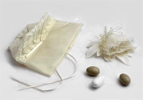 PUFF BASE PIZZO/ORGANZA Grande+FIORE