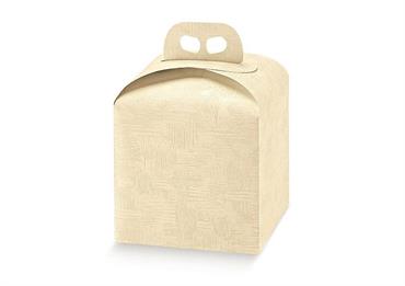 ASTUCCIO PANETTONE alto TELA Neutra - Cm.20x20x18