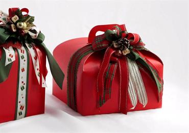 AST.PANETTONE BASSO LINO Rosso Cm.24x24x13