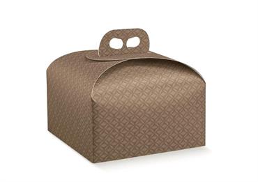 AST.PANETTONE basso MATELASSE'CUOIO - Cm.24x24x13