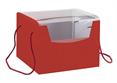 BOX CORDINO aperto LINO Rosso - Cm.24,5x24,5x18